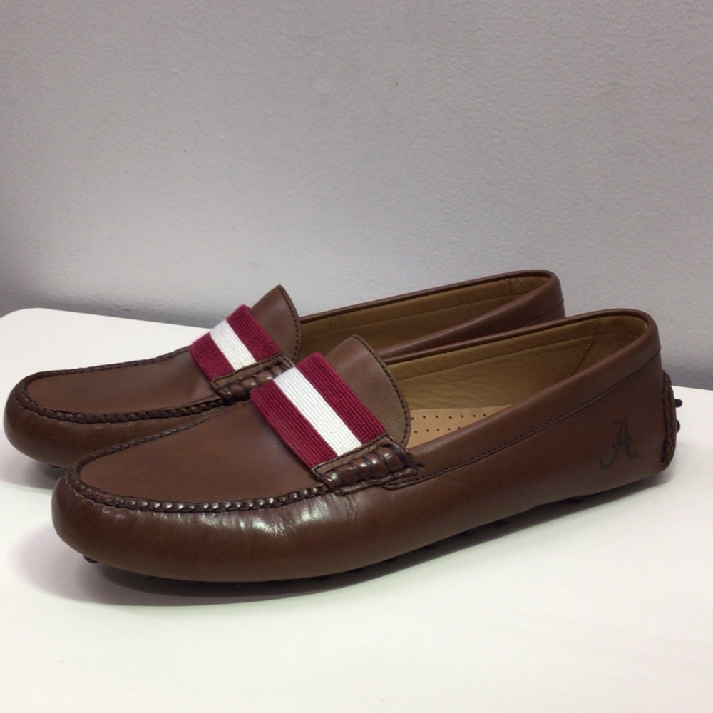 SMATHERS & BRANSON DRIVING MOCCASIN LOAFERS ALABAMA LOGO  10.5 M WORN ONCE LIKNU